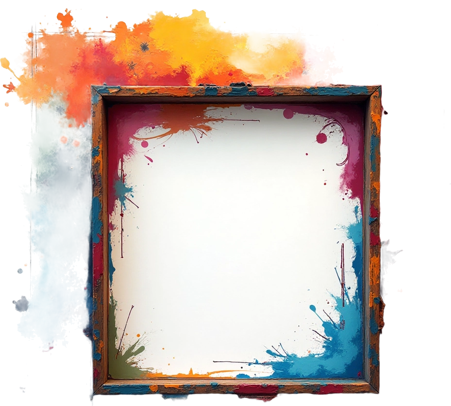 Colorful Paint Splatter Frame